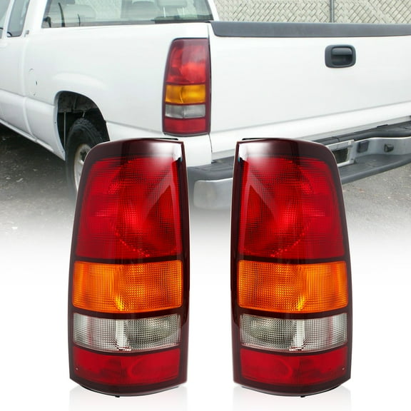 Tail Lights Compatible With 1999-2002 Chevy Silverado 1999-2006 GMC Sierra 1500 2500 3500 1500 HD 2500HD Driver and Passenger Side Taillights Rear Lamp