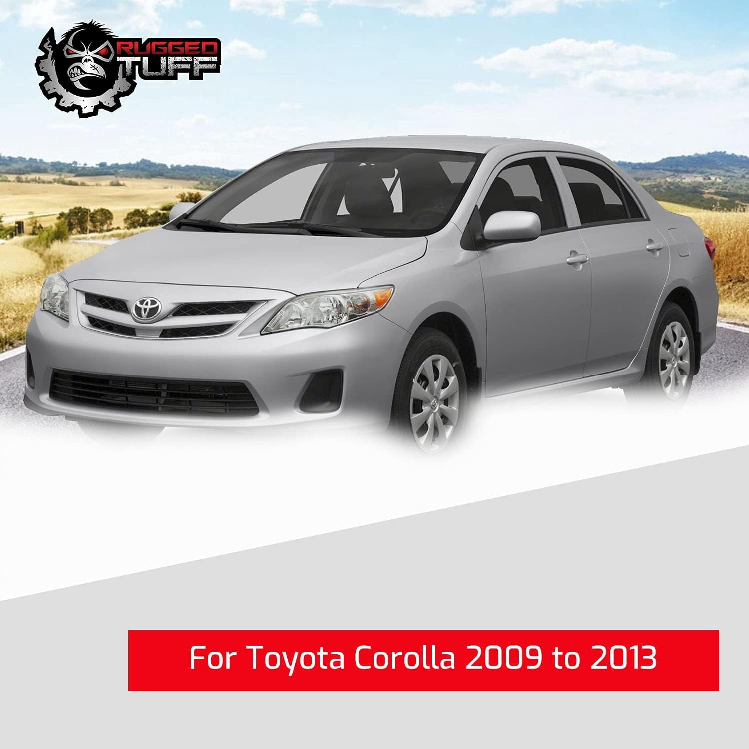 Rugged TUFF Driver Side Mirror Glass Replacement for 2009-2013 Toyota Corolla 2009-2013 Matrix (Heated Defrost)
