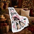 thumbnail image 3 of Cute Chihuahua Dog Lover Heart Sunglasses Stay Tiny, Playful Pet Portrait Pattern, Warm Flannel Blanket for Living Room and Reading Nook, Dog Moms Christmas Gift, Pet Lover Home Decor, 3 of 9
