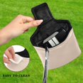 thumbnail image 4 of Haosy Apricot Golf Mallet Putter Cover Strong Magnetic Leather Golf Club Headcover Closure, 4 of 7