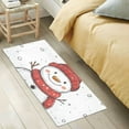 thumbnail image 4 of Red Hat Snowman Bathroom Rug 39x20 Non Slip Quick Dry Washable Bathroom Mats for Bedroom Living Room Kitchen, 4 of 7
