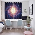 thumbnail image 4 of Sun Explosion Kitchen Curtains Window Panels, Modern Abstract Art Galaxy Universe Insulated Window Treatment Curtain, Grommet Curtains for Bedroom/Living Room/Bathroom, 2 Piece 52"Wx72"L, 4 of 8