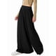 thumbnail image 3 of Pantalones Palazzo Holgados de Cintura Alta Elástica para Mujer, Informales, con Bolsillos, Holgados y Largos de Otoño Negro XL, 3 of 8