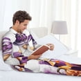 thumbnail image 6 of Lsque Halloween Gnome With Pumpkins Pattern Long Sleeve Pajama Set for Men - Soft 2-Piece Sleepwear and Loungewear Set with Pockets, Comfy Nightwear-Medium, 6 of 7