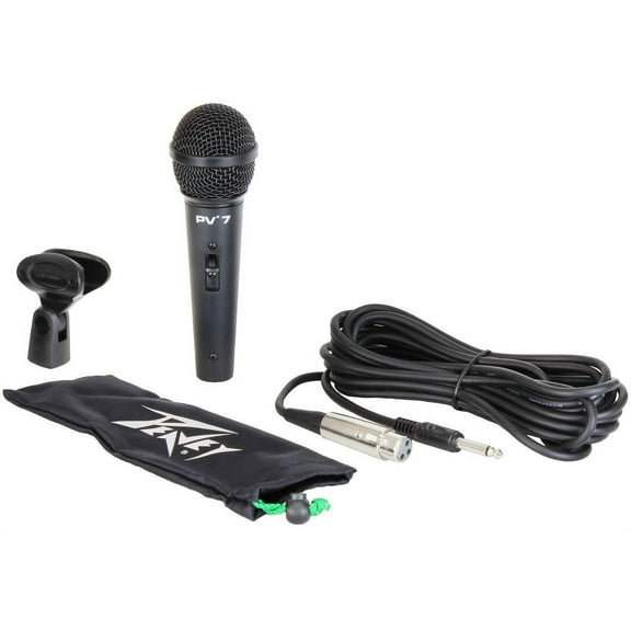 Peavey PV7 ND Magnet Dynamic Microphone with 1/4" to XLR Cable