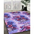 thumbnail image 3 of Ahgly Company Machine Washable Indoor Rectangle Transitional Bright Lilac Purple Area Rugs, 2' x 4', 3 of 7
