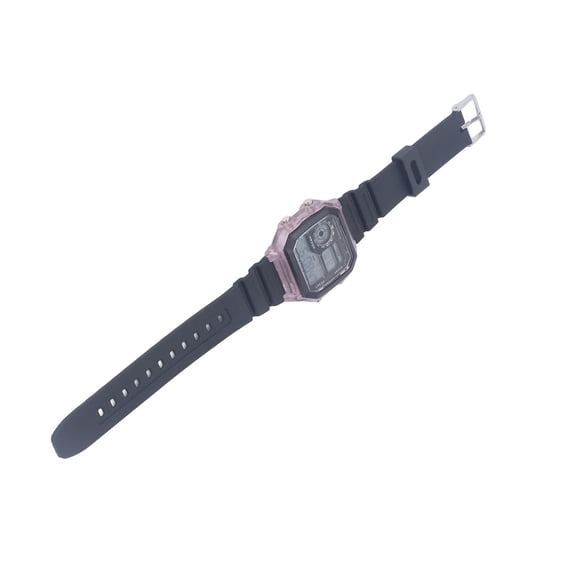 Yajisi Men's Electronic Sports Watch Waterproof Digital Wristwatch Luminous Alarm Transparent Purple, 12.2 inches / 31 cm