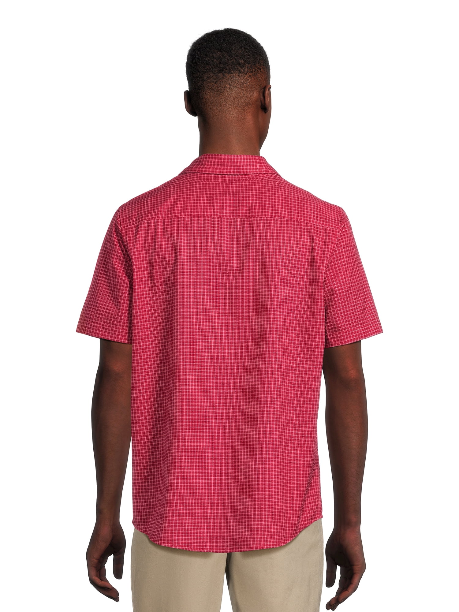 George Men’s & Big Men’s Button-Up Commuter Shirt with Short Sleeves, Sizes S-3XL