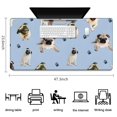 thumbnail image 5 of Long Mouse Pads for Desk,Pug and Footprints Desk Mats on Top Of Desks, Desk Mouse Pad Extra Large with 3mm Non-Slip Base and Stitched Edge for Gaming,Office,Work,Home 47.3"x23.6", 5 of 6