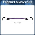thumbnail image 3 of Unique Bargains Bungee Cords with Hooks Motorcycle Trailer Trucks Cargo Adjustable Bungee Cords with Metal Buckle Purple 4pcs 30cm, 3 of 7