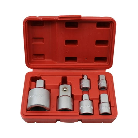 

Metal Sockets Wrench Adapter Set Professional Heavy Duty Portable Sturdy Wear Resistant Fitment Spanner Connector for Garage Car Repair Gray 6pcs