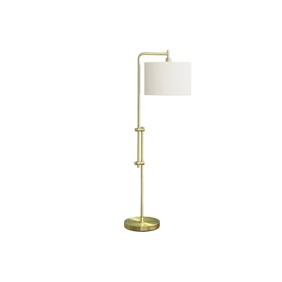 Lighting Fixtures Lighting, 63"h, Floor Lamp, Brass Metal, Ivory / Cream Shade, Contemporary,Table Lamps