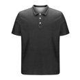 thumbnail image 4 of Yigetop Men's Slim Fit Henley Shirts Short Sleeve Crewneck T-Shirt Gym Workout Athletic Shirt Tees with Button Casual Summer Beach Vacation Shirts Short Sleeve Tops, Black, L, 4 of 8