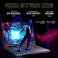 thumbnail image 2 of ASUS ROG Strix G16 Gaming Laptop, 16" WUXGA (1920x1200) 165Hz Display, AMD Ryzen 9-8940HX, 32 GB DDR5 RAM, 1 TB PCIe SSD, Nvidia G-Force RTX 5070Ti, 4-Zone RGB Backlit Keyboard, W11 Pro, Eclipse Grey, 2 of 7
