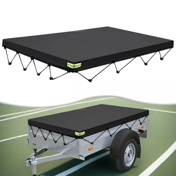 QIFEI 420D Oxford Waterproof and Windproof Trailer Tarpaulin with Reflective Strips