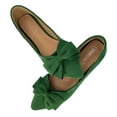 thumbnail image 4 of Womens Pointy Toe Flat Shoes Green, Comfortable Faux Suede, Durable Rubber Sole, Cushioning & Flexible, Size 9, 4 of 7
