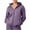 Purple, variant on Yievot Hooded Sweatshirts for Women Casual Full Zip Long Sleeve Sport Sweatshirt with Pockets Relaxed Fit Fall Winter Jackets for Women