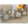 thumbnail image 2 of 100pcs 10x10cm / 4"x 4" Transparent Plastic Self-Sealing Wish Greeting Cards Storage Cellophane Packing Bags Container for Xmas Party Candy Cookies Bakery Gift (Snow), 2 of 7