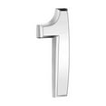 thumbnail image 1 of Sleek Silver Modern House Number Plaque Self-Adhesive Metal Finish Door Sign for Mailbox, Outdoor Address Display (3 Inch), 1 of 2