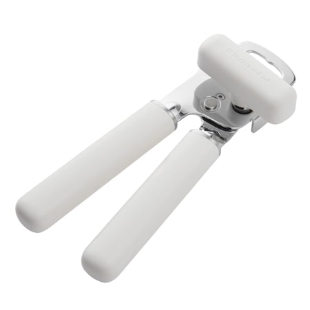 KitchenAid Stainless Steel Manual Can Opener with Bottle Opener and Ergonomic Grip Porcelain