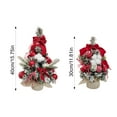 thumbnail image 6 of Dserhfy Snowy Mini Christmas Tree Small Tabletop Artificial Flocked Tree with Balls Bow And Cloth Bag Base for Home Office Desk Decor, 6 of 8