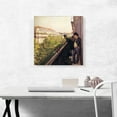 thumbnail image 2 of ARTCANVAS A Balcony Boulevard Haussmann 1880 Canvas Art Print by Gustave Caillebotte - Size: 18" x 18" (1.50" Deep), 2 of 9
