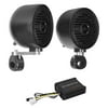 (2) Rockville MS40B 4" Tower Speakers+Memphis Amplifier For ATV/UTV/Cart