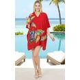 thumbnail image 2 of HAPPY BAY Women's Beachwear Swimsuit Coverups for Women Summer Swim Beach Dress Cover ups for Swimwear Women Loose Party Bathing Suit 1X-2X Red_AC274, 2 of 5