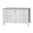 thumbnail image 2 of Horizon 60" Single Bathroom Vanity with White Cabinet and Engineered Carrara Top, 2 of 5