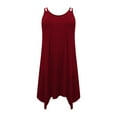 thumbnail image 6 of Asymmetrical Hem Tank Dress for Women Sleeveless Loose Fit Plus Size Swing Sundress Casual Summer Beach Dress, 6 of 7