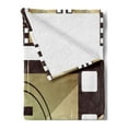 thumbnail image 2 of Movie Theater Soft Flannel Fleece Blanket, Scratched Film Strips Vintage Movie Frame Pattern Grunge Illustration, Cozy Plush for Indoor and Outdoor Use, 60" x 80", Beige Brown White, by Ambesonne, 2 of 5