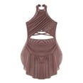 thumbnail image 2 of Kaerm Kids Girls Lyrical Dance Dress Sleeveless Sparkly Ballet Figure Ice Skating Dress Contemporary Dusty Pink 6, 2 of 9