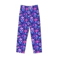 thumbnail image 5 of Balery blue Skull purple flower1 print Men's Pajama Pants,Ultra Lightweight Pjs,Lounge Pant-XX-Large, 5 of 9