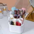 thumbnail image 5 of Miogawg Makeup Brush Holder, 360° Rotating Cosmetic Tools Organizer With Dustproof Lid, 8 Compartments For Organized Storage, Stylish And Durable Design For Vanity, 5 of 8