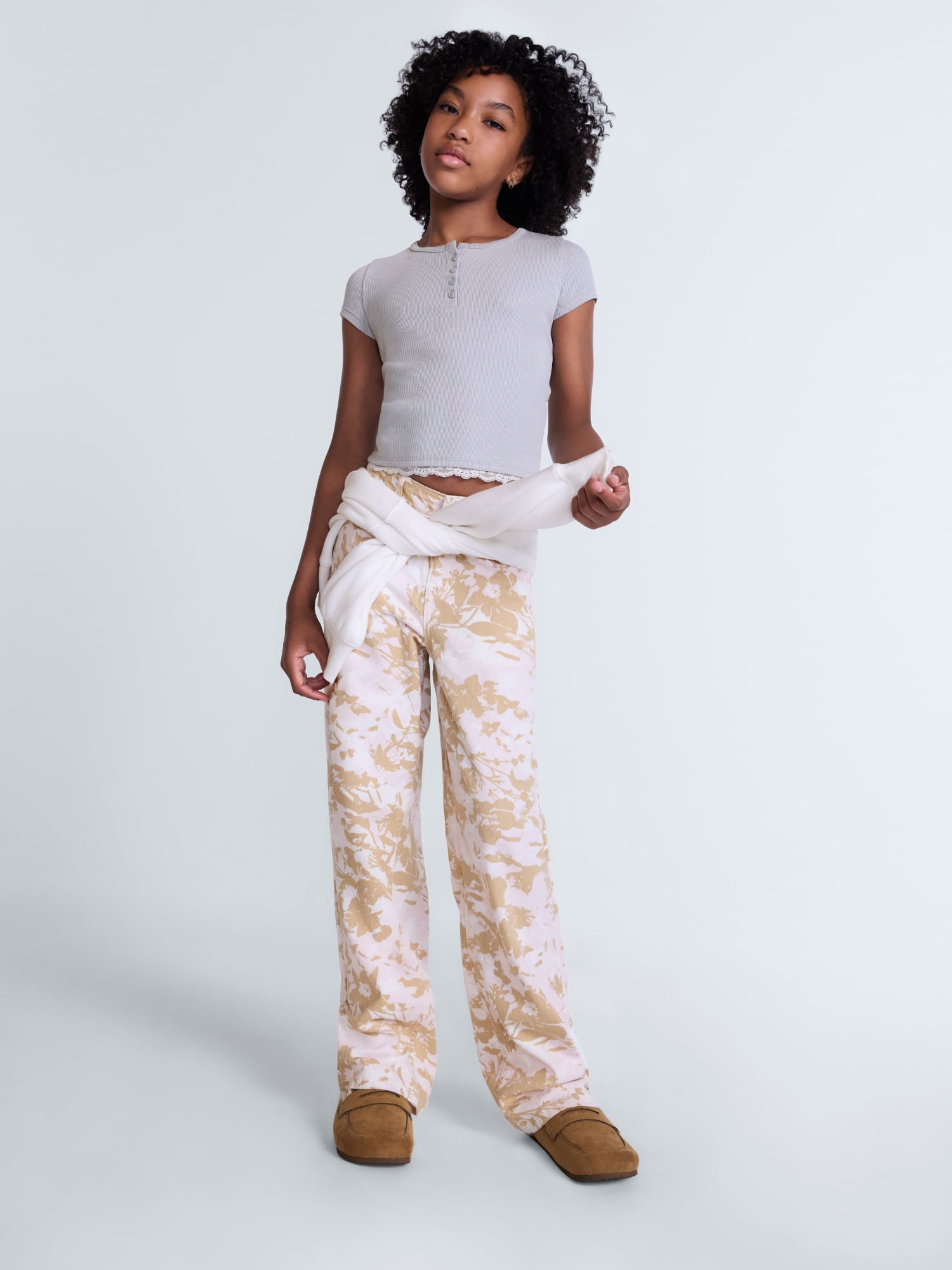 Weekend Academy Girls Baggy Straight Pant, Sizes 4-18