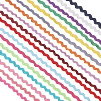 34Yards 17Colors Mini Rick Rack Fringe Trim Ribbon Tiny Wave Bending Sewing Lace Trim Ribbon for Clothes Sewing Craft Supply Mixed Color