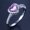 Platinum Pink, variant on Women's Heart Ring with Emerald Zircon Stone Electroplated Copper Korean Fashion Jewelry Gang Drill Ring for Her Heart Shape Ring Platinum White
