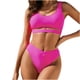 thumbnail image 2 of Acyse Womens Bikinis for Summer Clearance Juniors Cute Print Swimwear Two-piece Slim Swimsuit Bikini Straped Swimsuits, 2 of 4