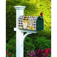 thumbnail image 3 of Spring Bee Gnome Magnetic Mailbox Covers 21"x25.5", Honey Daisy Farmhouse Summer Flower Mailbox Wraps Standard Size Buffalo Plaid Post Letter Box Cover for Garden Yard Home Patio Decor, 3 of 6