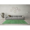 thumbnail image 3 of Ahgly Company Indoor Rectangle Abstract Turquoise Blue Modern Area Rugs, 2' x 5', 3 of 4