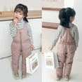 thumbnail image 4 of URMAGIC URMAGIC 6M-4T Baby Boy Girl Winter Warm Snow Pants Bib Puffer Overall Jumpsuit Down Skiing Pants, 4 of 9