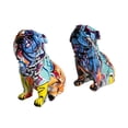 thumbnail image 4 of Estatua de perro, figurita de perro de resina, escultura coleccionable artesanal para estantería de oficina, decoración de armario de escritorio pintada Fernando Estatua sentada, 4 of 8