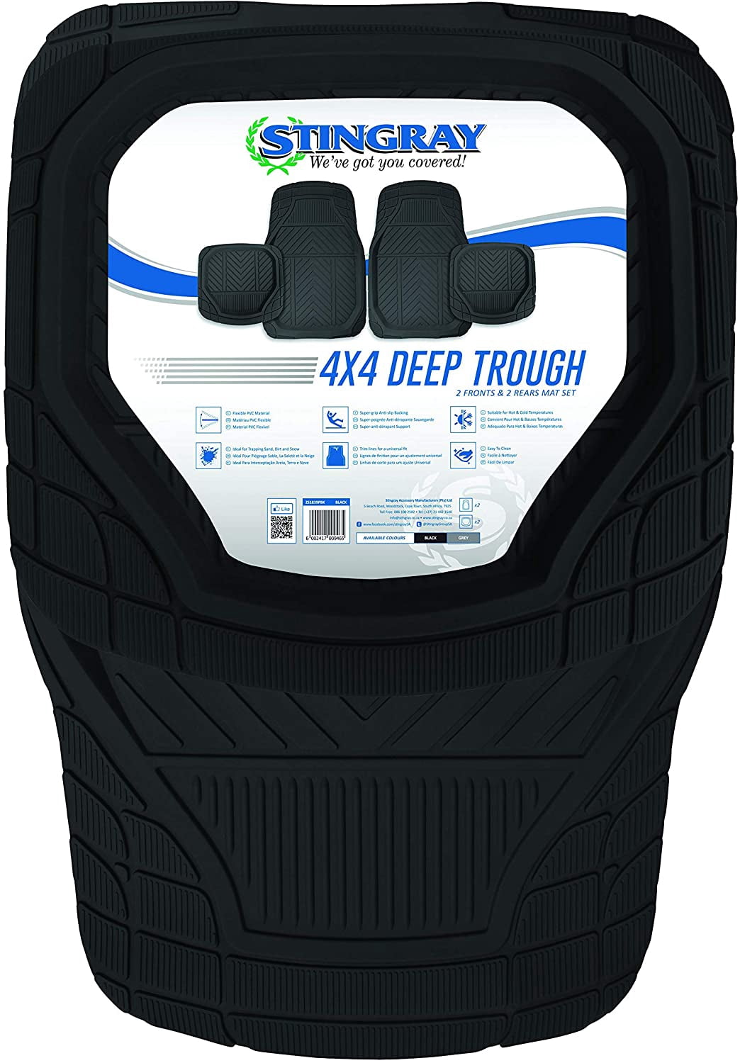 StingRay Deep Trough Car Floor Mats, Universal Floor Mat, AntiSlip