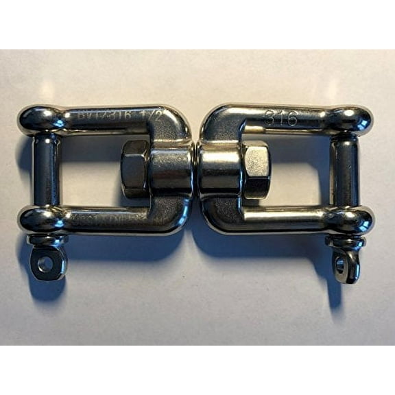 Stainless Steel 316 Anchor Swivel Jaw and Jaw 13mm or 1/2" Marine Grade