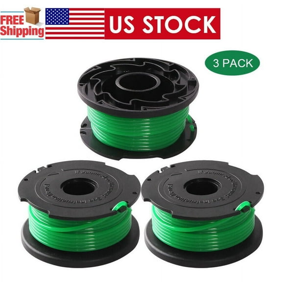 THTEN SF-080 String Trimmer Spool Line Compatible with Black and Decker SF-080-BKP 20ft 0.080" GH3000 LST540 GH3000R LST540B Weed Eater Auto Feed Single Line（3 Pack）