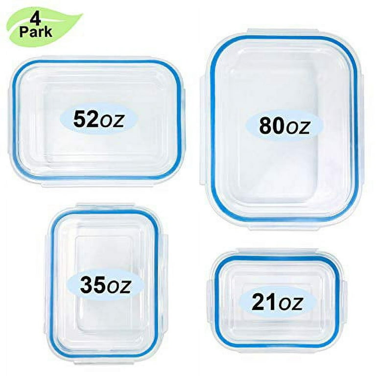 1 & 2 & 3 Compartment Glass Meal Prep Containers (3 Pack, 35 Oz