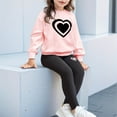 thumbnail image 5 of CAICJ98 Kids Girl Clothes Long Sleeve Graphic Sweatshirt Top + Slim Fit Stretchy Leggings Pants 2Pcs Fall Winter Clothing Set,Size 9-10 Years, 5 of 8