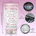 thumbnail image 6 of 50th Birthday Gifts for Women Tumbler, 50th Birthday Gift Ideas, 50 Birthday Gifts for Women, 1973 Birthday Gifts for Women, Gifts for 50 Year Old Woman, Women Turning 50 Coffee Cup 20oz 1PC, 6 of 6