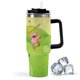 thumbnail image 1 of SpongeBob Vaso aislado de acero inoxidable con asa, diseño temático, regalo para familia, amigos y fans; incluye pajita y encaja en el portavasos estándar, 40 oz, 1 of 6