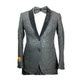 thumbnail image 3 of Mens Lace Prom Tuxedo Black Pants & Bowtie By Alberto Nardoni Brand Designer, 3 of 3